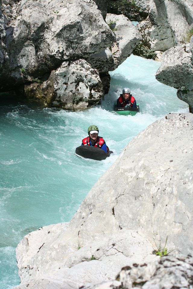 Tibo et Raph sur la Soča